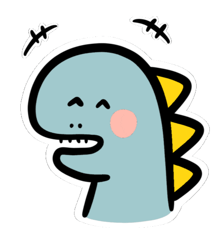 Happy 恐竜 Sticker