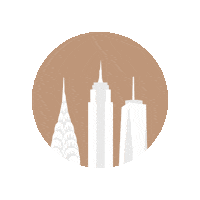 nycpartyofthree nyc empire state skyscraper Sticker