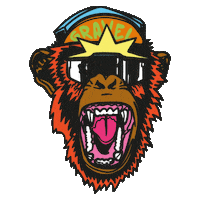 Roar Chimp Sticker by Platzangst