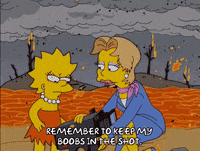 lisa simpson hair flip GIF