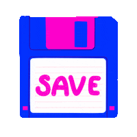 SomethingSoSam retro 80s computer save Sticker