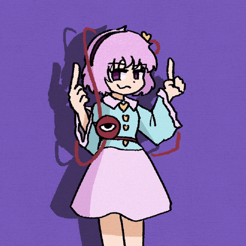 Satori Pointing Up GIF