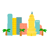 thenewtropic miami city skyline livelikeyoulivehere Sticker