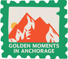 VisitAnchorage summer mountain mountains stamp GIF