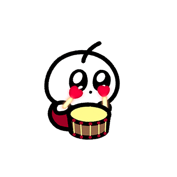 giphyupload cherry drum 귀여운 응원 Sticker