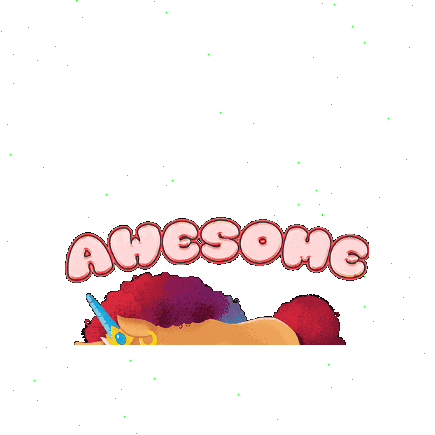 Awesome Sticker by Afro Unicorn