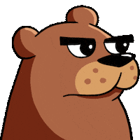 DoomDesign no nope bear head Sticker