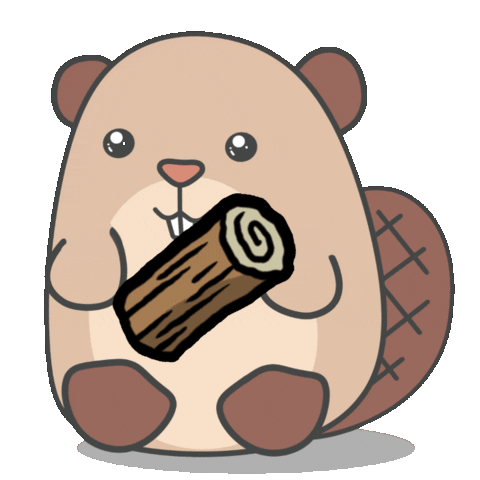 Happy Beaver Day Sticker by Rainbow Rabbits