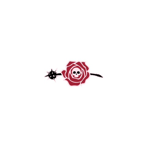 Rose Skull Sticker by The Addams Family