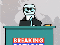 Breaking News Wow GIF by Stikbot