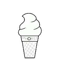 thermenhotelvierjahreszeiten white pizza black and white ice cream Sticker