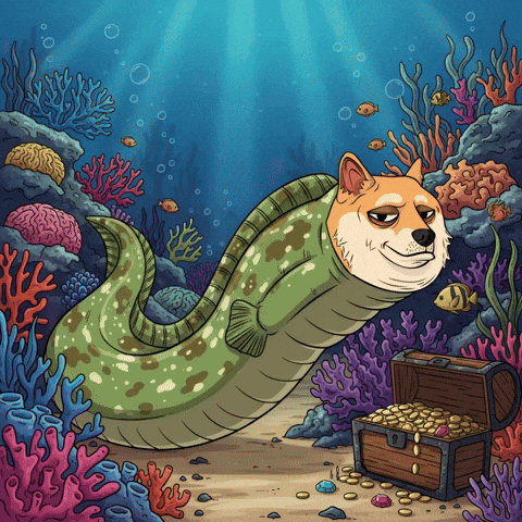 Shiba Inu Swimming GIF by Doge Pound