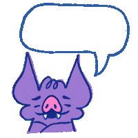 bat speechbubble Sticker by rudepetsclub
