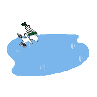 Ice Skating Animation Sticker by Peanuts