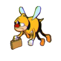 Bee Working Sticker