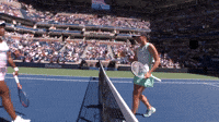 Swiatek and Stephens Shake Hands