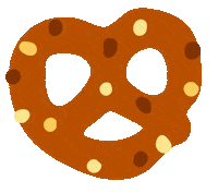 Pretzel Grazing Sticker by I AM BOARD