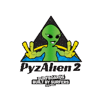 Pyzalien2 Sticker by Pyzel Surfboards