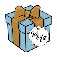 טופ ארט Sticker by Top Art