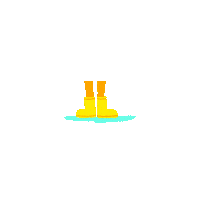 Stomping Get Wet Sticker by jayjay_illustration