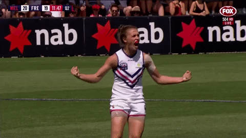 afl womens foreverfreo GIF by Fremantle Dockers