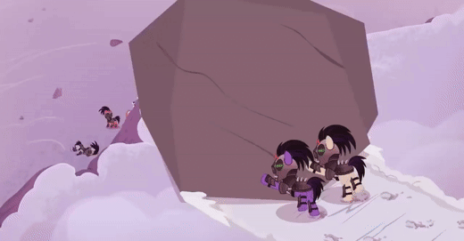 StruggleStrainAndStrength giphyupload my little pony boulder pushing GIF