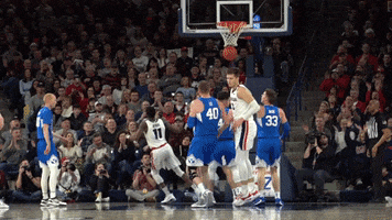 GonzagaBulldogs basketball celebration fall byu GIF