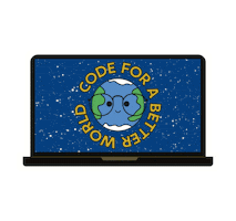 Coding Better World Sticker by Hack in the Woods