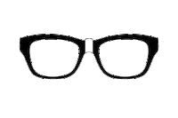 glasses nerdot Sticker