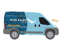 Solar Energy Truck Sticker by Blue Raven Solar