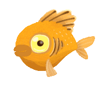 fish goldfish Sticker by Bill Greenhead