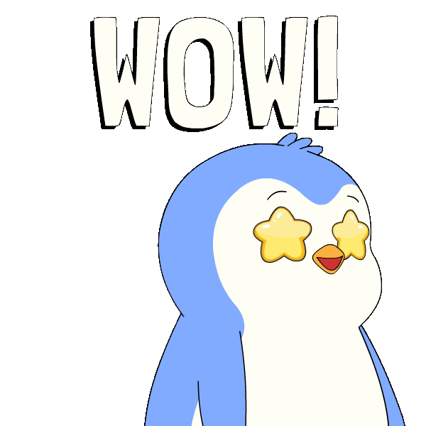 Love It Wow Sticker by Pudgy Penguins