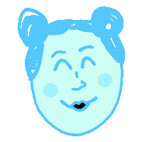 Blue Girl Smurf Sticker