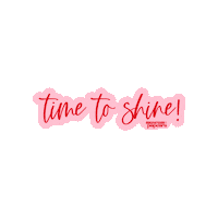 Pink Time To Shine Sticker by Museum of Popcorn