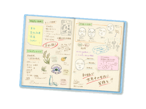 kosecosmeport giphyupload japan skincare handdrawn Sticker