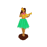 katierogersrabalais animation hula tiki dashboard Sticker