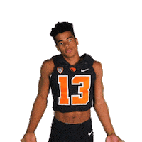 football shrug Sticker by OregonStateAthletics