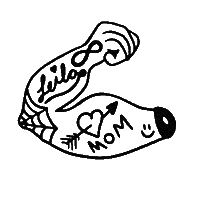 Artisme2300 art mom tattoo cdf Sticker