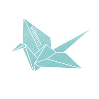 Paper Crane Sticker by withinUs Natural Health