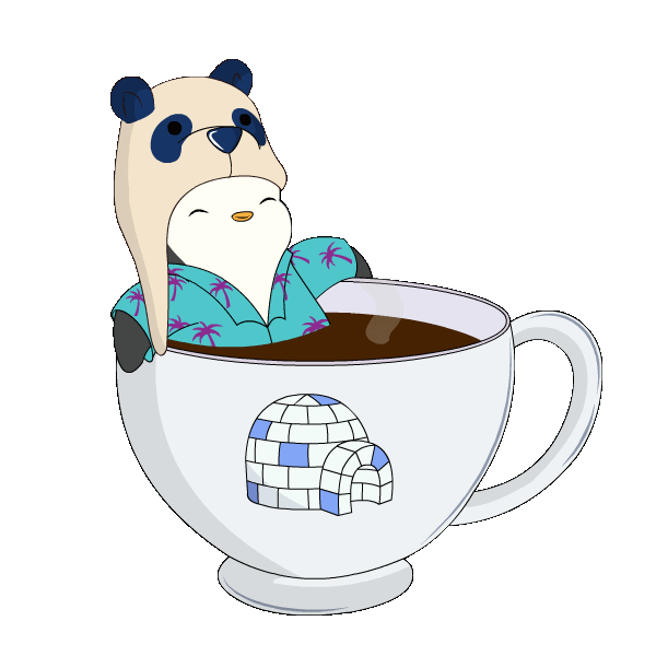 Good Morning Coffee Sticker by Pudgy Penguins