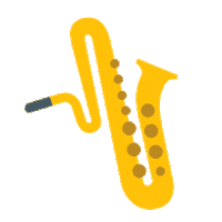 tomsrudzinskis jazz swirl saxophone brass Sticker