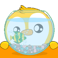 Fish Tank Wow Sticker by Pudgy Penguins
