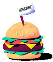 ImpossibleFoods burger impossible impossible foods impossible burger Sticker