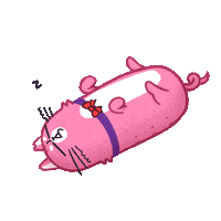 cibithecat sleepy zzz pink cat sleeping cat Sticker