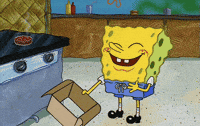 spongebob squarepants laughing GIF