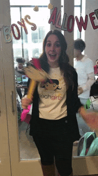 TechGirlz happy excited girlpower boomerang GIF
