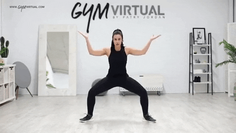 veronicalu7f8d giphygifmaker gymvirtual sentadillas sumo sentadillas sumo modificadas GIF