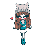 cat-like love Sticker by Carllotices