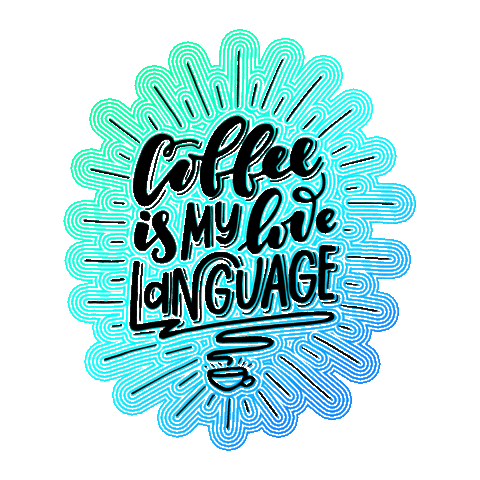 mrcartes love coffee cafe brasil Sticker