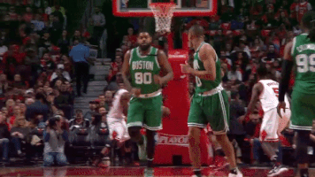 High Five Amir Johnson GIF by Boston Celtics